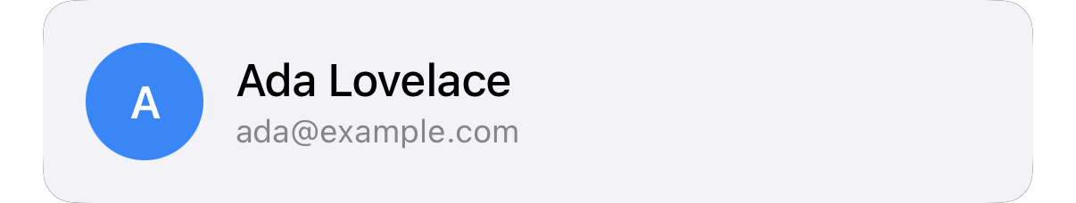 User Card - Default